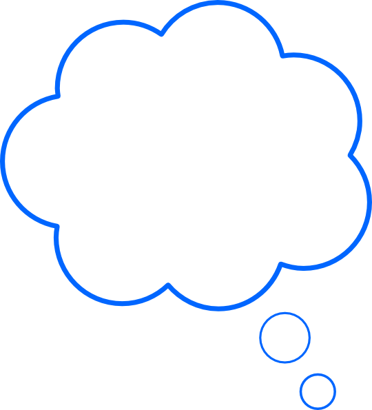 Small - Thought Cloud (540x595), Png Download