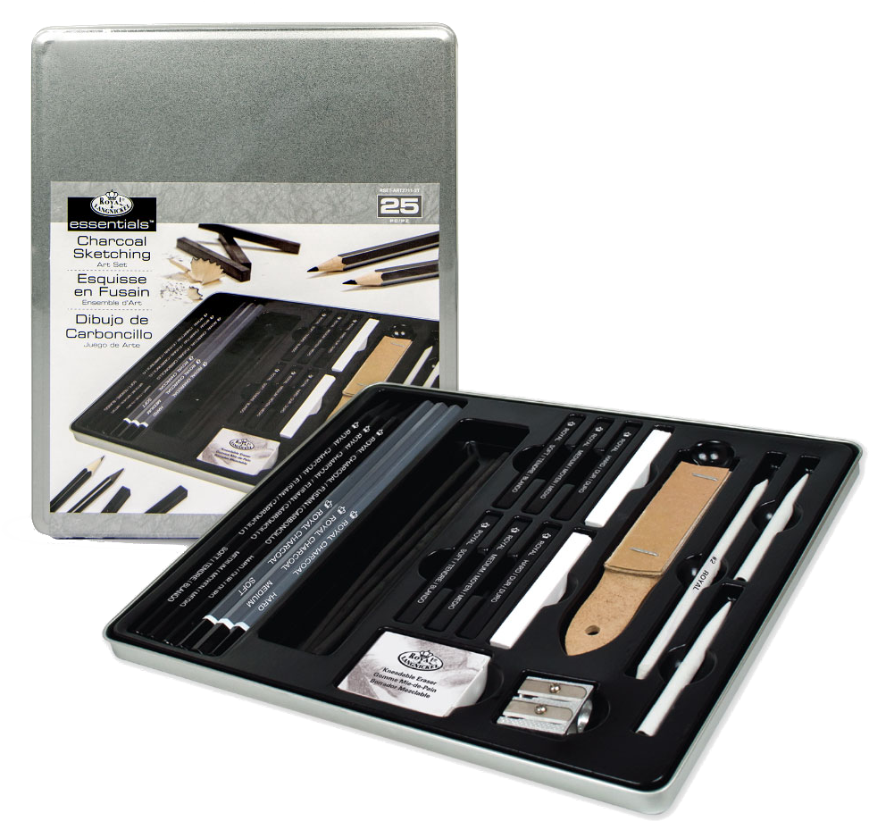 Royal & Langnickel Royal Standard Tin Art Set - Royal & Langnickel Standard Tin Charcoal Drawing (1000x1000), Png Download