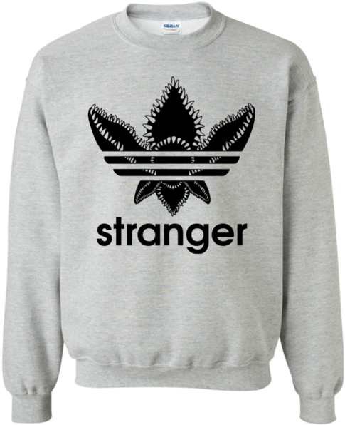 Stranger Things Stranger Demogorgon Adidas Logo Shirt, - Sudadera Adidas Stranger Things (600x600), Png Download