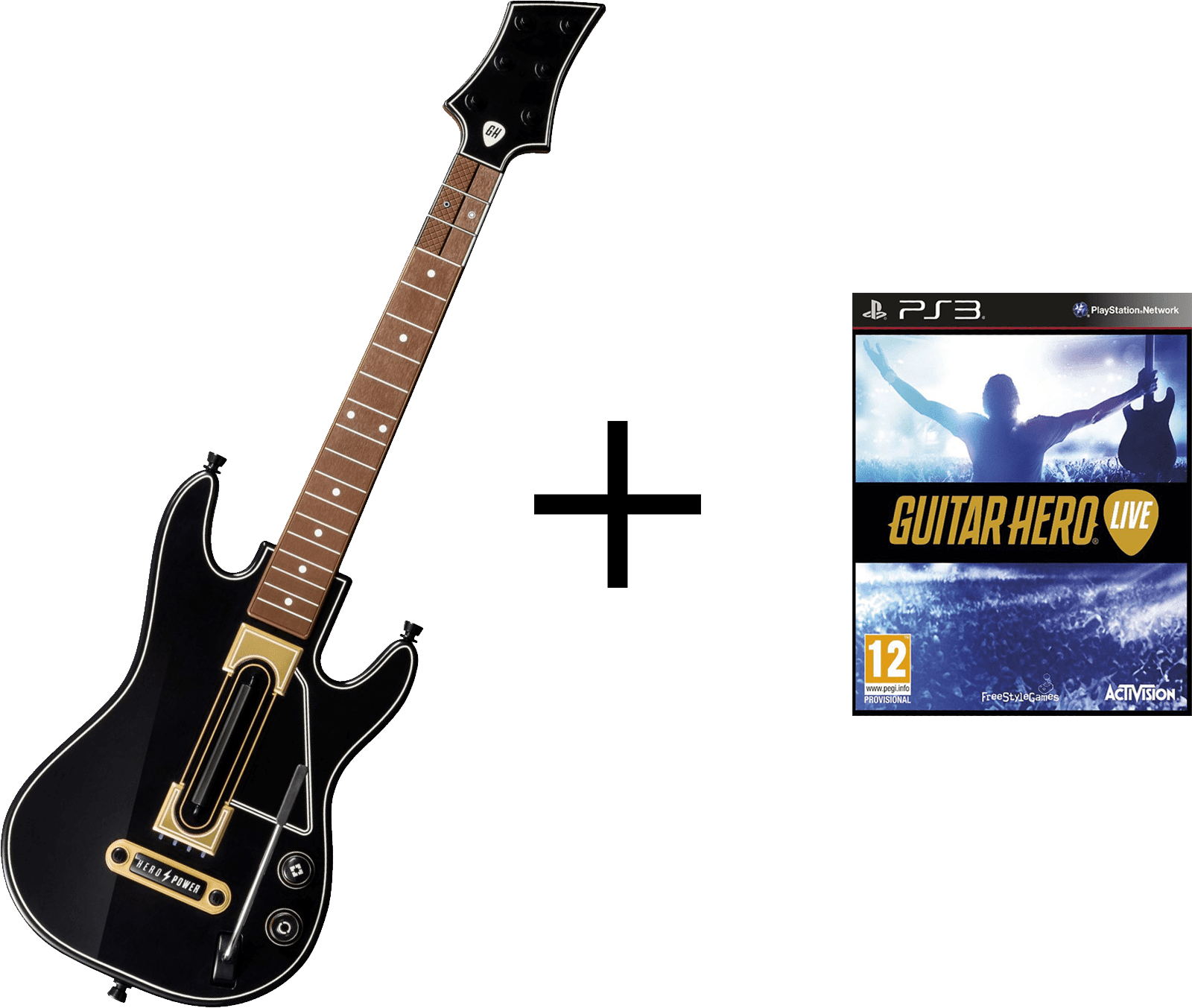 Guitar Hero Live Guitar Ps3 (1600x1353), Png Download