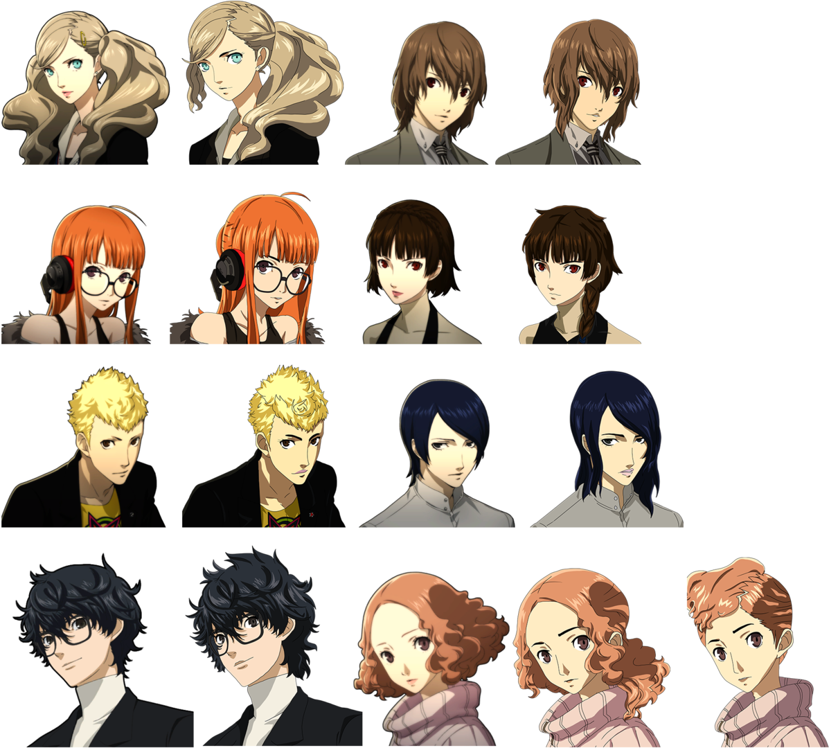 I Did Some P5 Sprite Edits Yaay - Cartoon (1280x1097), Png Download