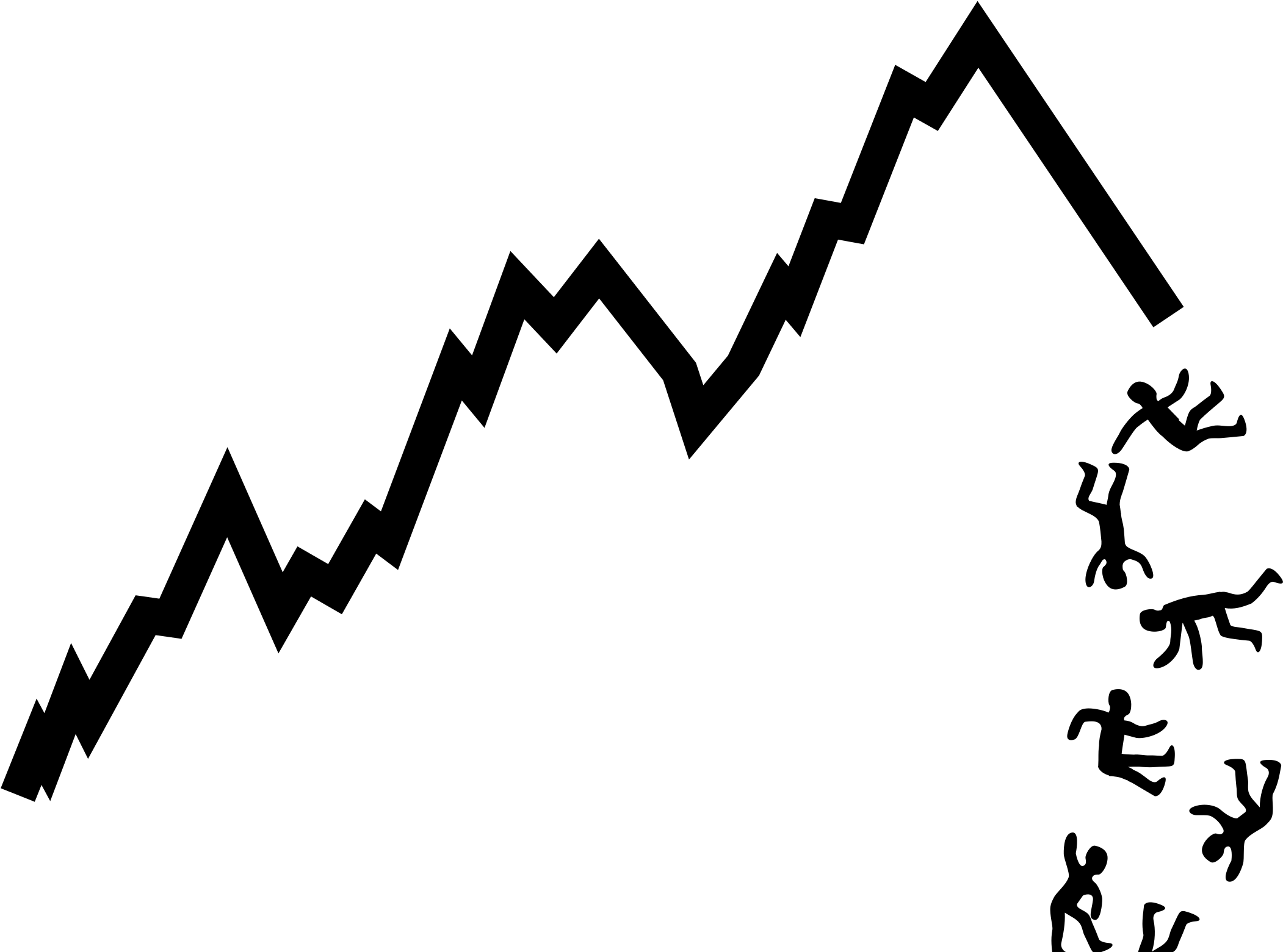 This Free Icons Png Design Of Profit Graph People Simple - Stock Clipart Black And White (2400x1601), Png Download