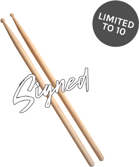 Roy Berry Signed Drumsticks - Tama - 5a Sticks O5a-s Skull, Natural, Black Print (600x600), Png Download