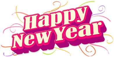 New Years Eve Sticker Happy New Year - Calligraphy (400x400), Png Download
