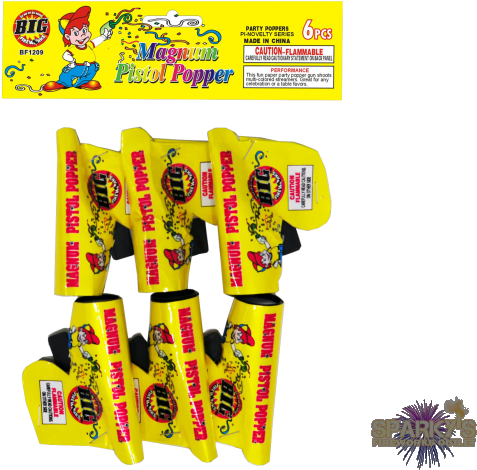 Magnum Pistol Popper - Party Popper (649x487), Png Download
