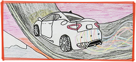 Collage Drawing Dream - Renault Fluence (555x249), Png Download