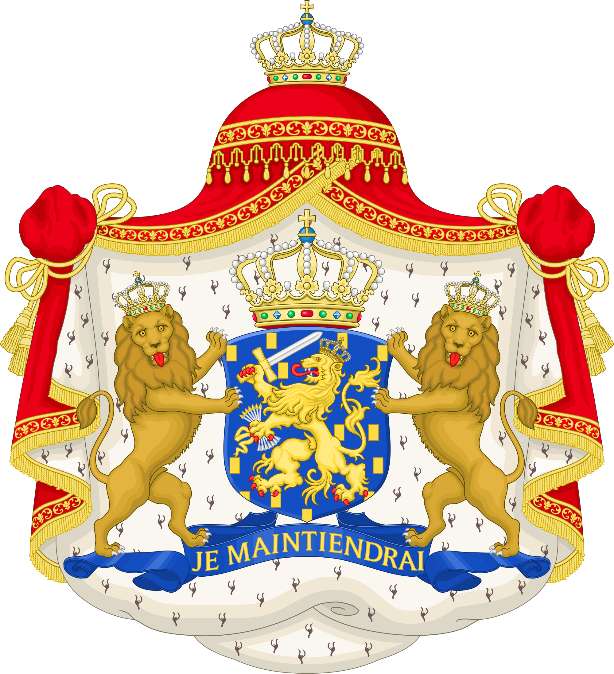 Kingdom Of The Netherlands Crest (2000x2195), Png Download