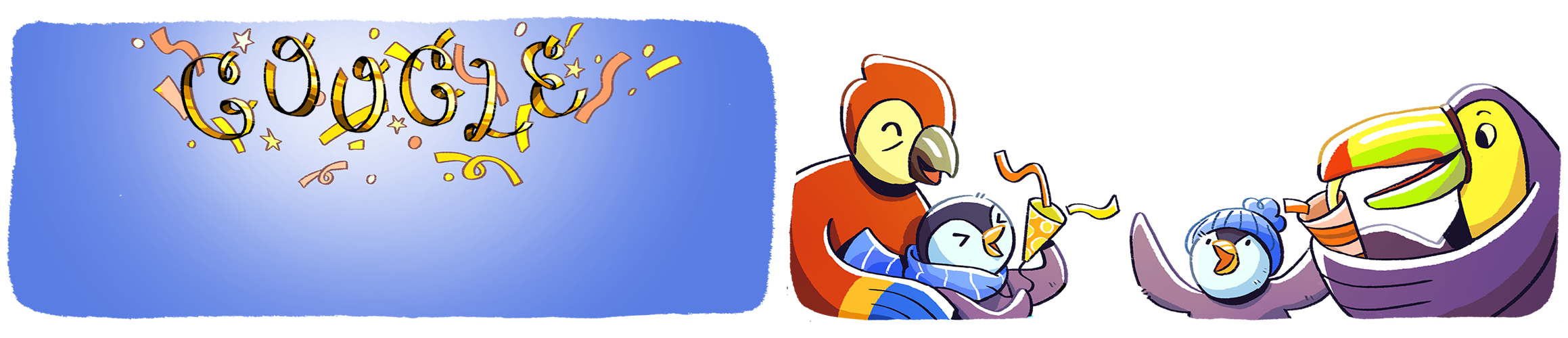 New Years Eve 2017 5093547849023488 5634387206995968 - New Year's Eve 2017 Google (2318x500), Png Download