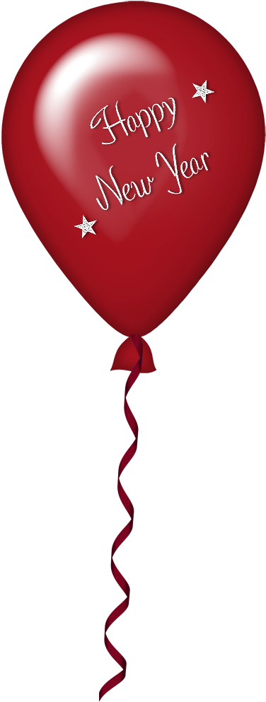 Year Red Png Pinterest - Happy New Year Balloon Png (300x600), Png Download