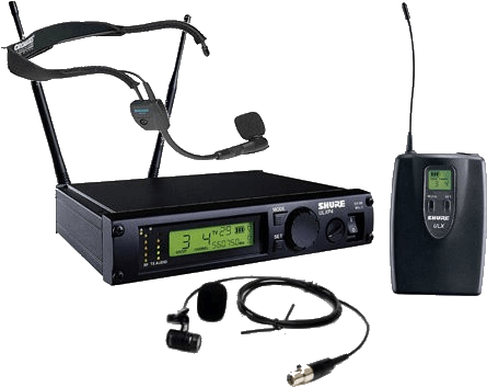 Headset And Lapel Microphones - Shure Ulxp4 554-590mhz-j1 Professional Wireless Microphone (449x379), Png Download