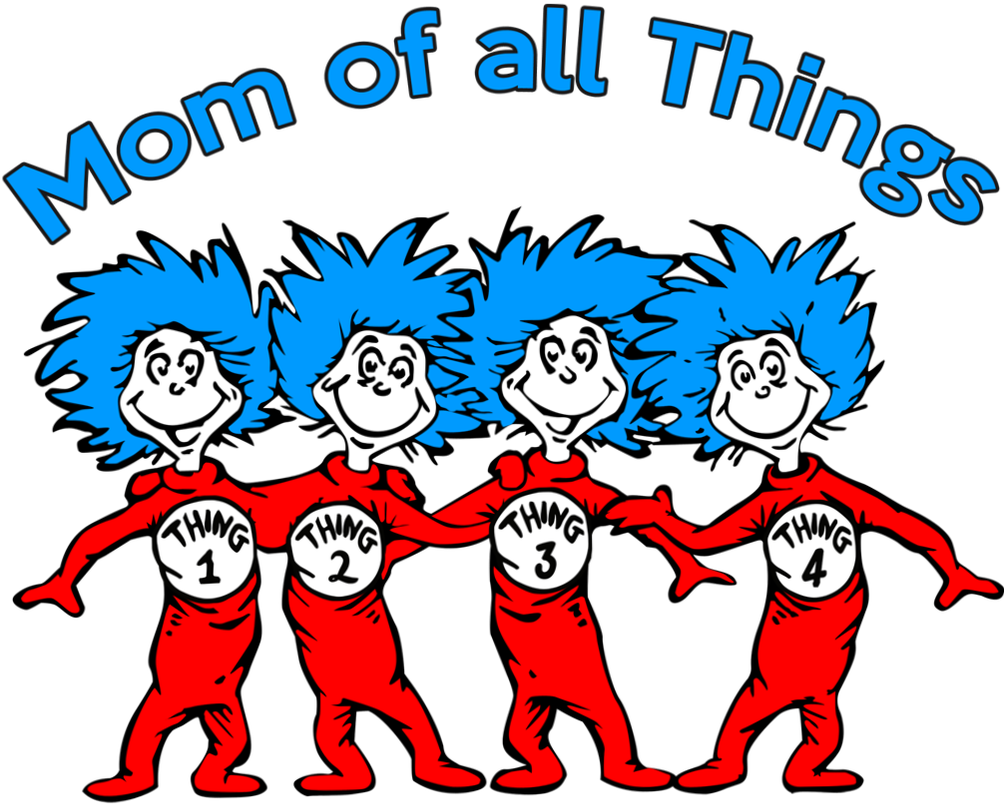 Thing 1 And Thing 2 Shirts - Thing 1 And Thing 2 (1018x1017), Png Download