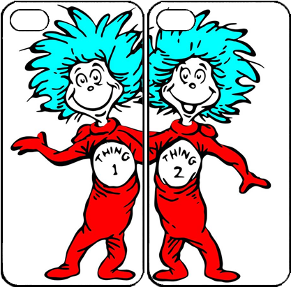 Thing 1 And Thing 2 Samsung Galaxy S3 S4 S5 Note 3 - Dr Seuss Thing 1 And Thing 2 (448x442), Png Download