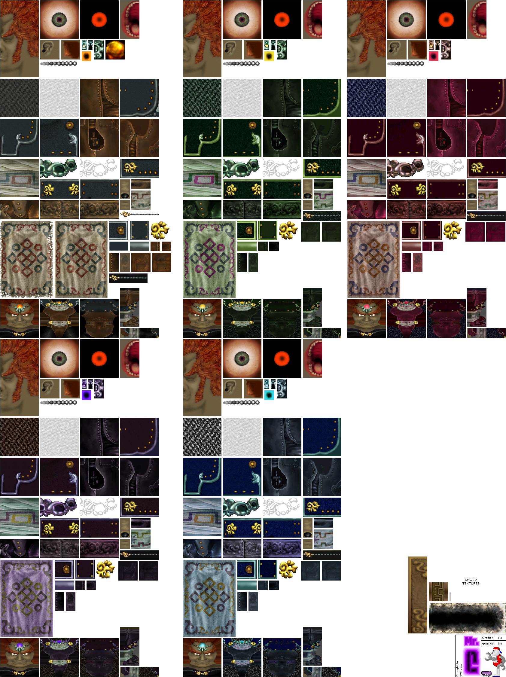Click For Full Sized Image Ganondorf - Ganondorf Melee Textures (1684x2253), Png Download