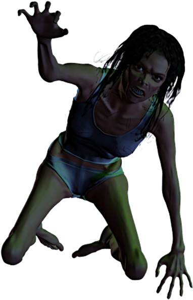 Zombie Clipart Zombie Lady - Dancer (1024x766), Png Download