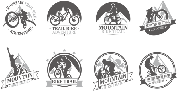 Bike Trail Labels Vector - Logotipo Con Bicicletas (700x490), Png Download