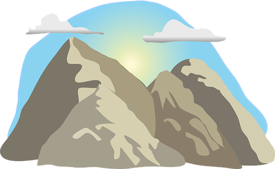 Mountain Nature Sky Landscape Outdoor Rock - Dağ Çizim (555x340), Png Download