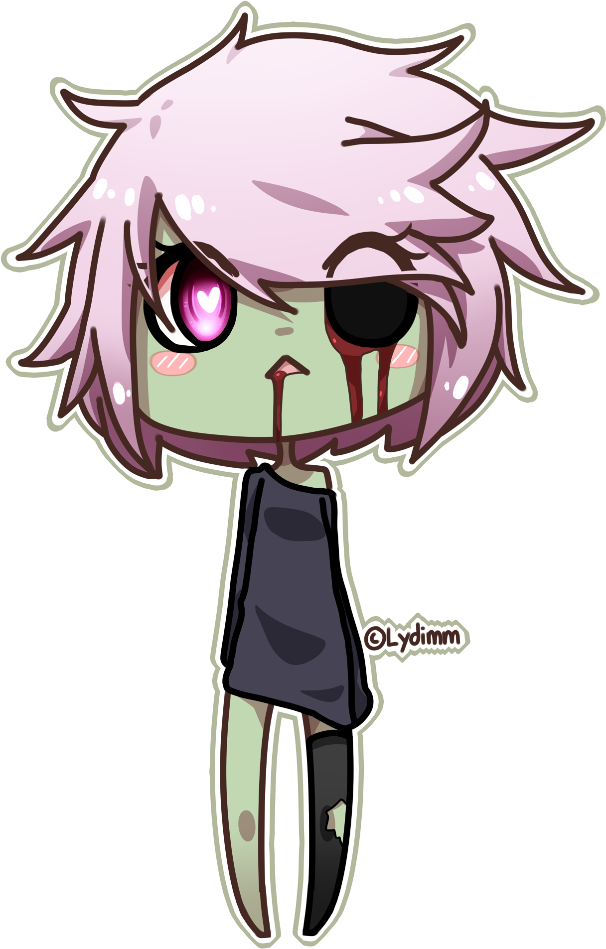 Chibi Zombie Ly By Iydimm On Deviantart - Zombie Chibi (1300x2000), Png Download