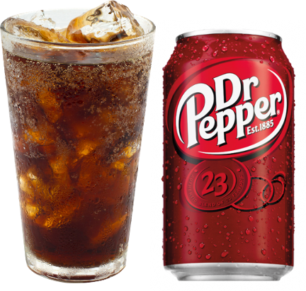 Dr Pepper Glass Can - Glass Of Dr Pepper (432x411), Png Download