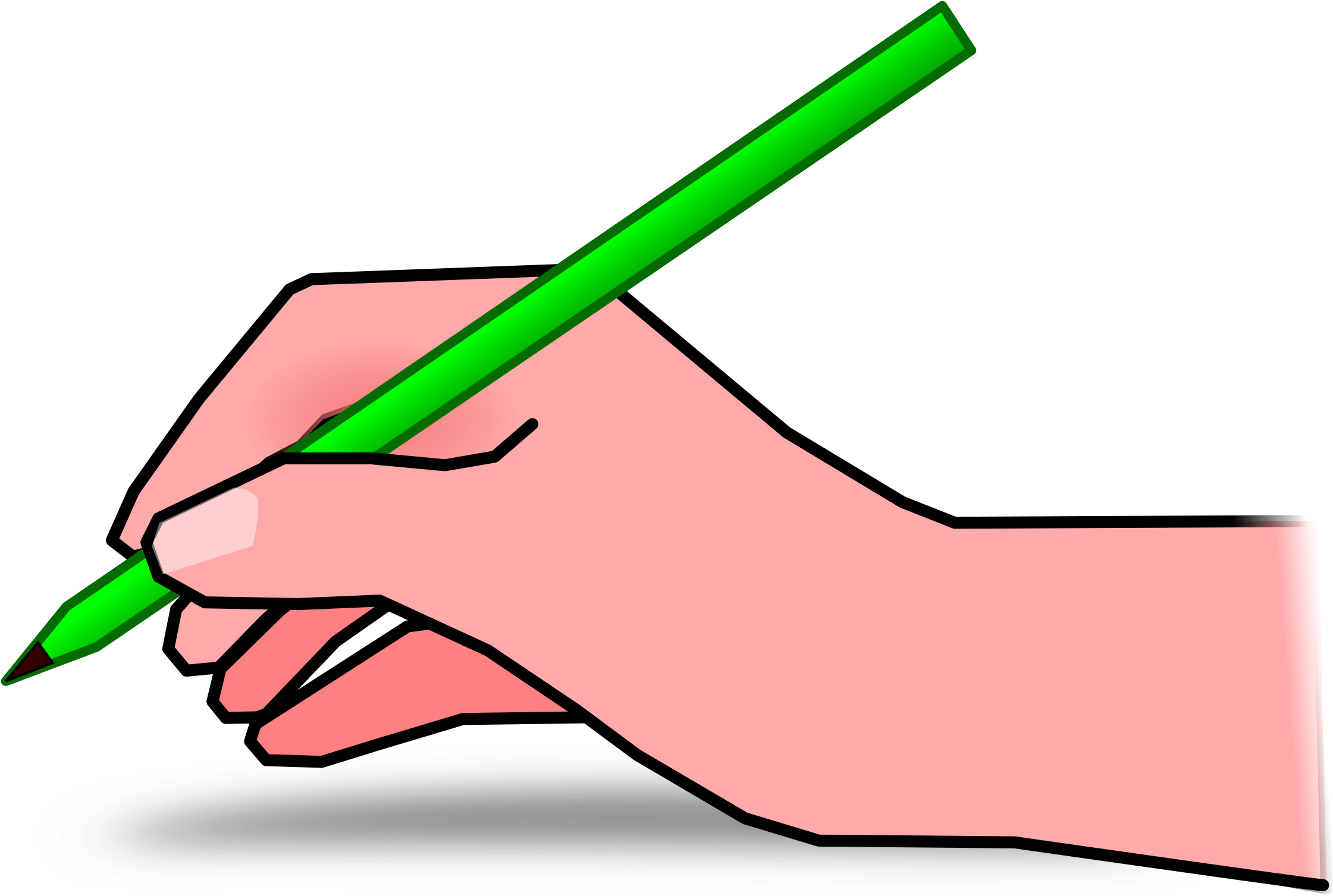 This Free Icons Png Design Of Hand With Pencil (2400x1664), Png Download