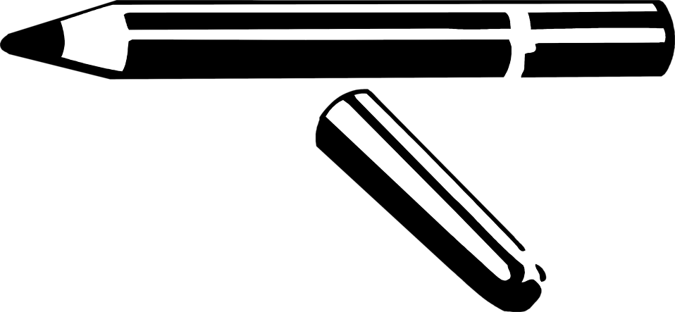 Pencil Clipart Black And White Png - Eyeliner Clipart (958x443), Png Download