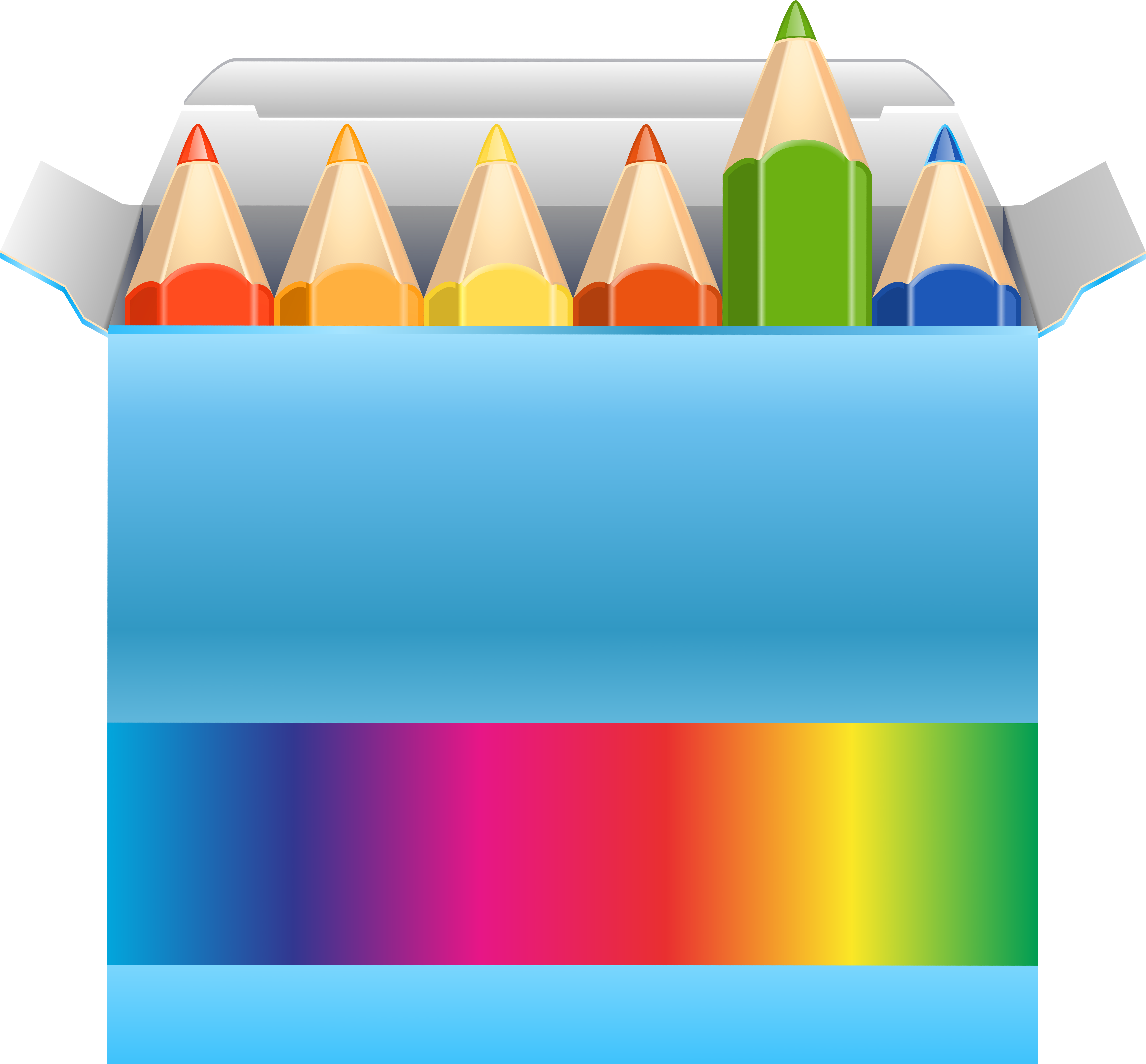 Colouring Pencils Png Clip Art (8000x7357), Png Download