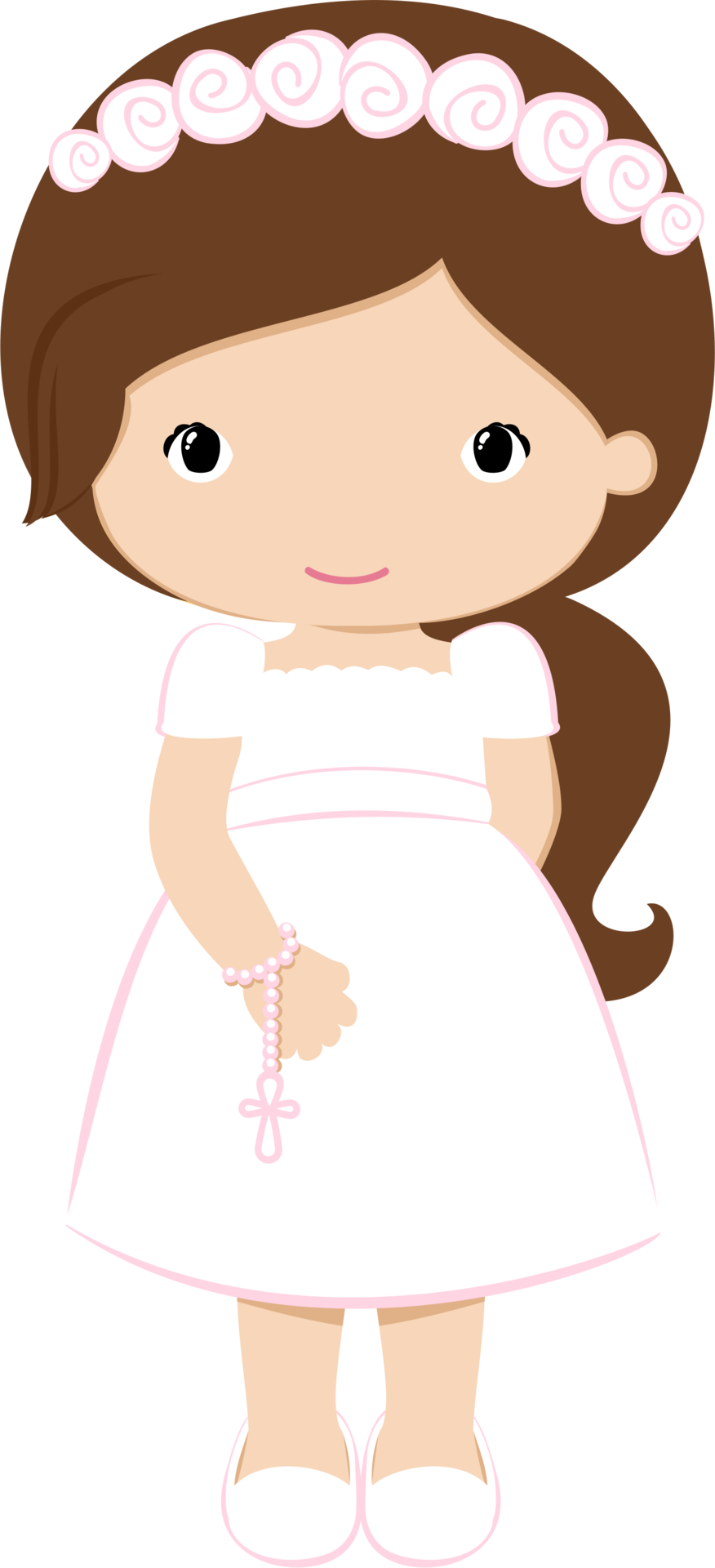 Primera Comunion Png, Imagenes Primera Comunion, Imagenes - First Communion Girl Clipart (876x1920), Png Download