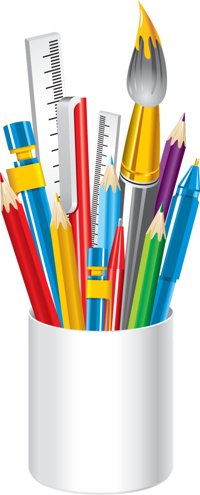 Web Design Development Pinterest Clip Art Lots - School Supplies Png (640x1581), Png Download