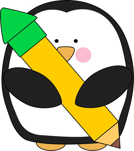 Clipart Info - Penguin Pencil Clipart (442x500), Png Download