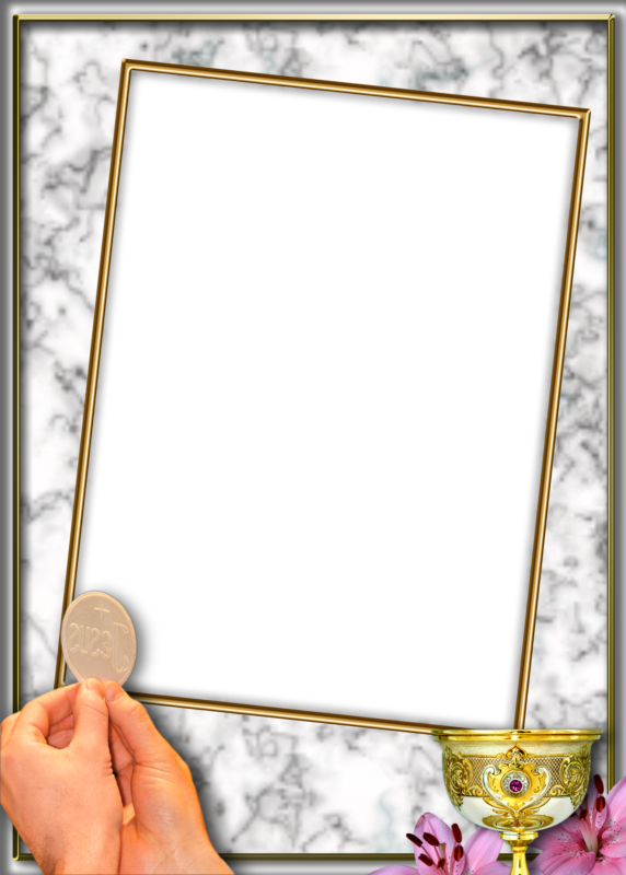 Si Te Gustaron Compártelos En Tu Red Social - First Communion Frames Png (572x800), Png Download