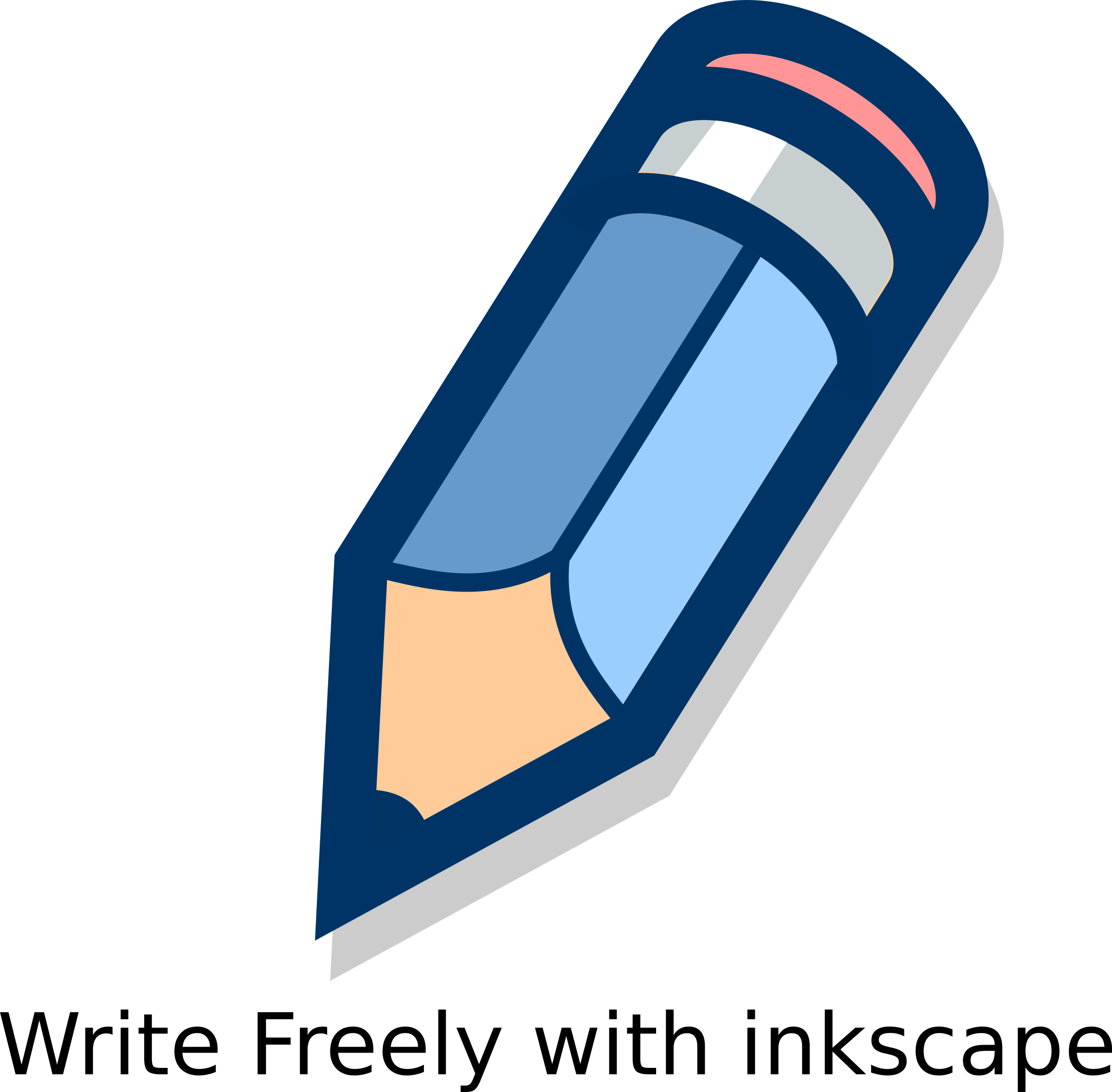 Big Image - Black And White Pencil Clip Art (2400x2357), Png Download