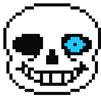 Sans Blue Eye - Sans Pixel Art (420x400), Png Download