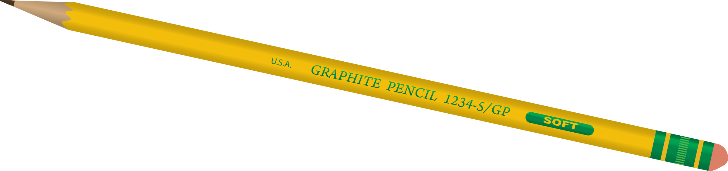 Pencil On Transparent Background (800x188), Png Download