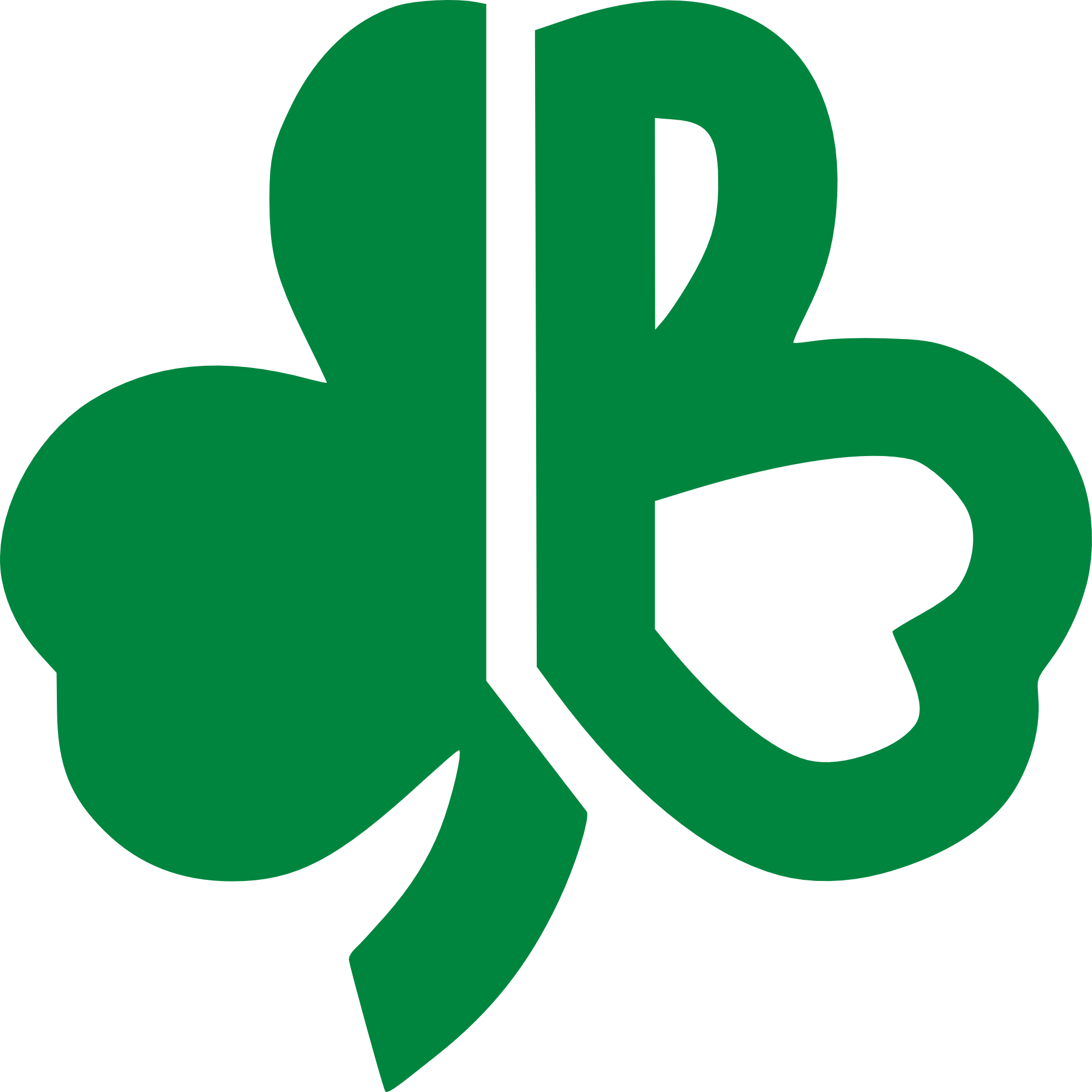 Vintage 1970s Boston Celtics Clover Shamrock Capital - Boston Celtics Flower Logo (1998x1997), Png Download