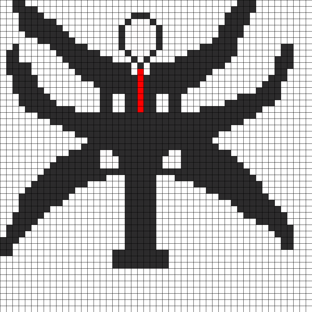 7306-slender Man - Slenderman Cross Stitch (1050x1050), Png Download