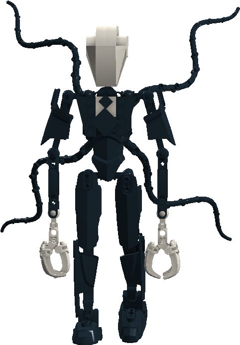 Slendy1 - Slender Lego (526x703), Png Download