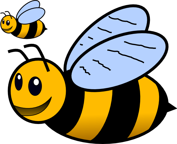 Bumblebee Clipart Bee Honeycomb - Bumble Bee Cartoon (600x489), Png Download