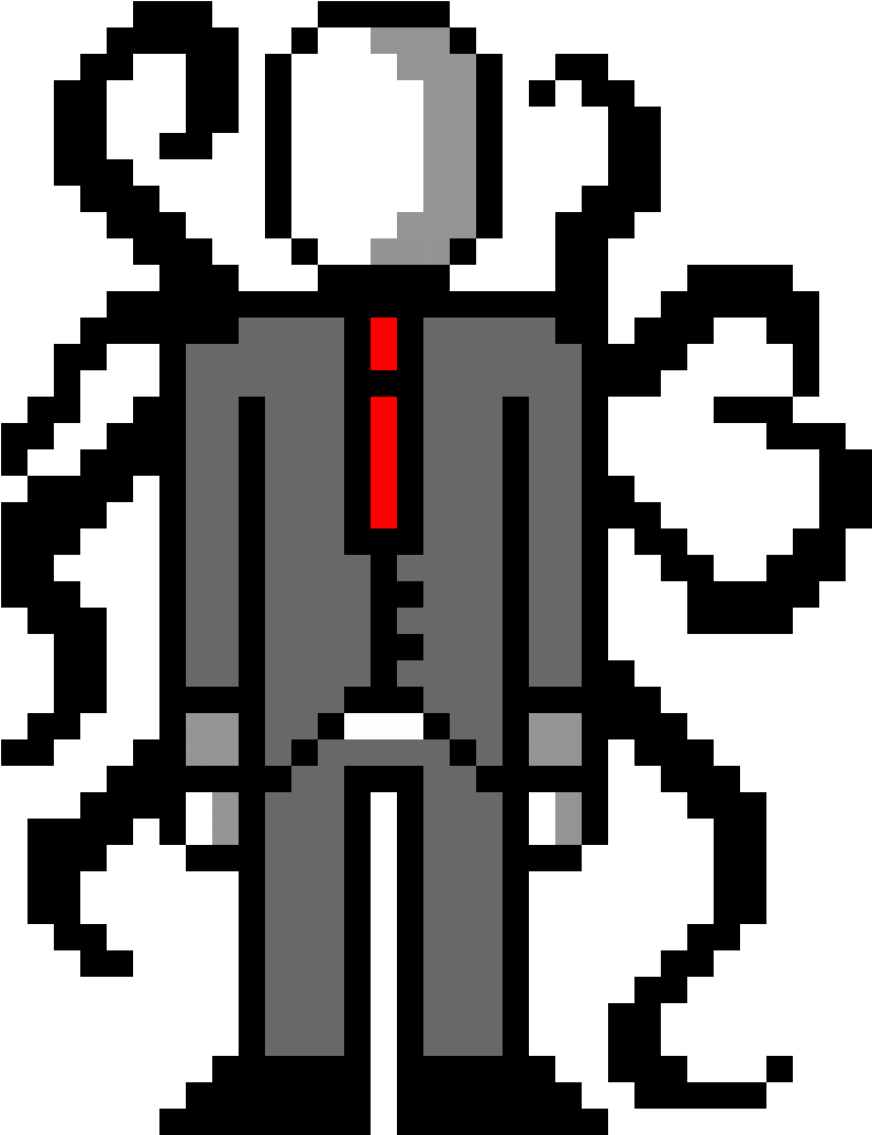 Slender Man - Pixel Art Slenderman (1200x1200), Png Download