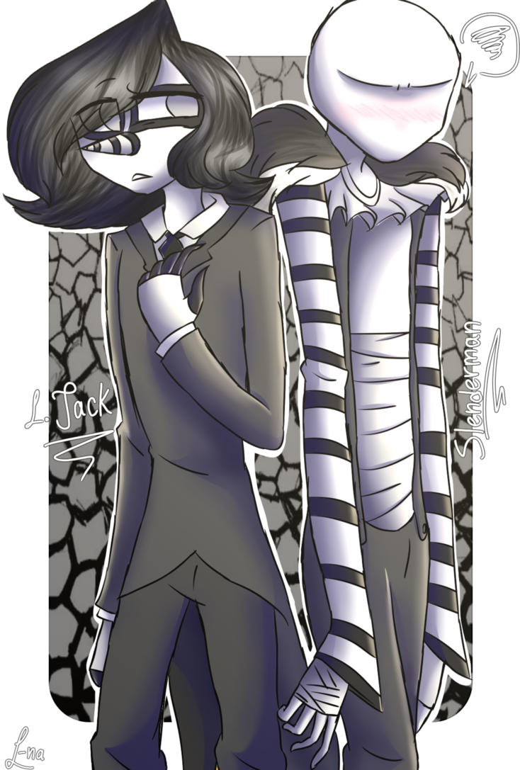 Laughing Jack And Slenderman Changing Clothes By Raylee-yutiboy - Creepypasta (734x1087), Png Download