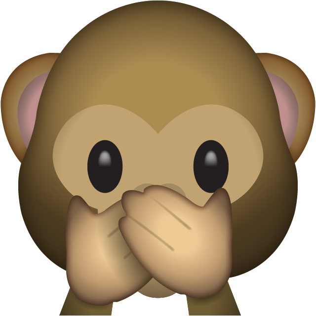 Monkey Emoji With Flower Crown Png - Speak No Evil Monkey Emoji Png (640x640), Png Download