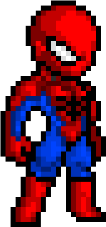Spiderman Png - Spiderman Pixel Art (300x500), Png Download
