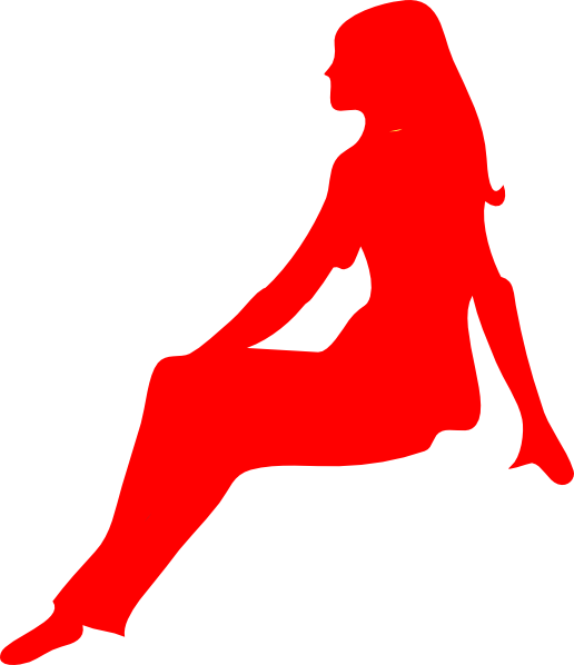 Free Download Silhouette Of Someone Sitting Clipart (516x598), Png Download