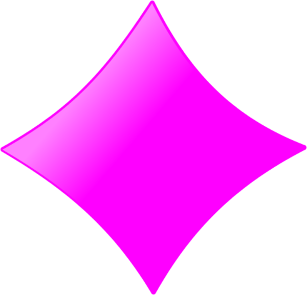 Card Symbols Diamond Vector Clip Art Wxguex Clipart - Purple Diamond Shape (600x577), Png Download