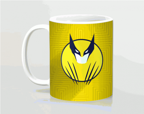Wolverine Logo Printed Mug - Marvel Comics (600x600), Png Download