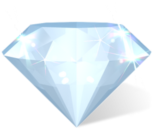 Diamond - Png Diamond Cartoon (600x600), Png Download