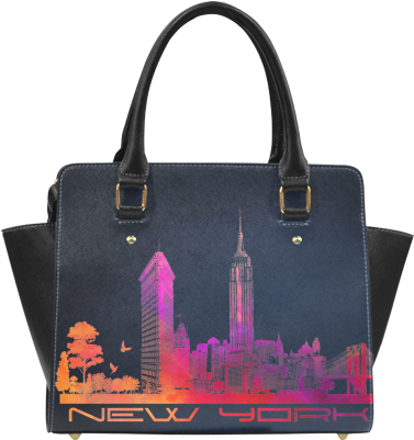 New York City Skyline 4 Classic Shoulder Handbag - Interestprint Flower Watercolors Classic Women Top (500x500), Png Download