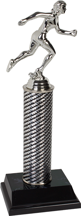 10 Inch Tall Single Column Trophy For Running Events - Trophy (600x900), Png Download