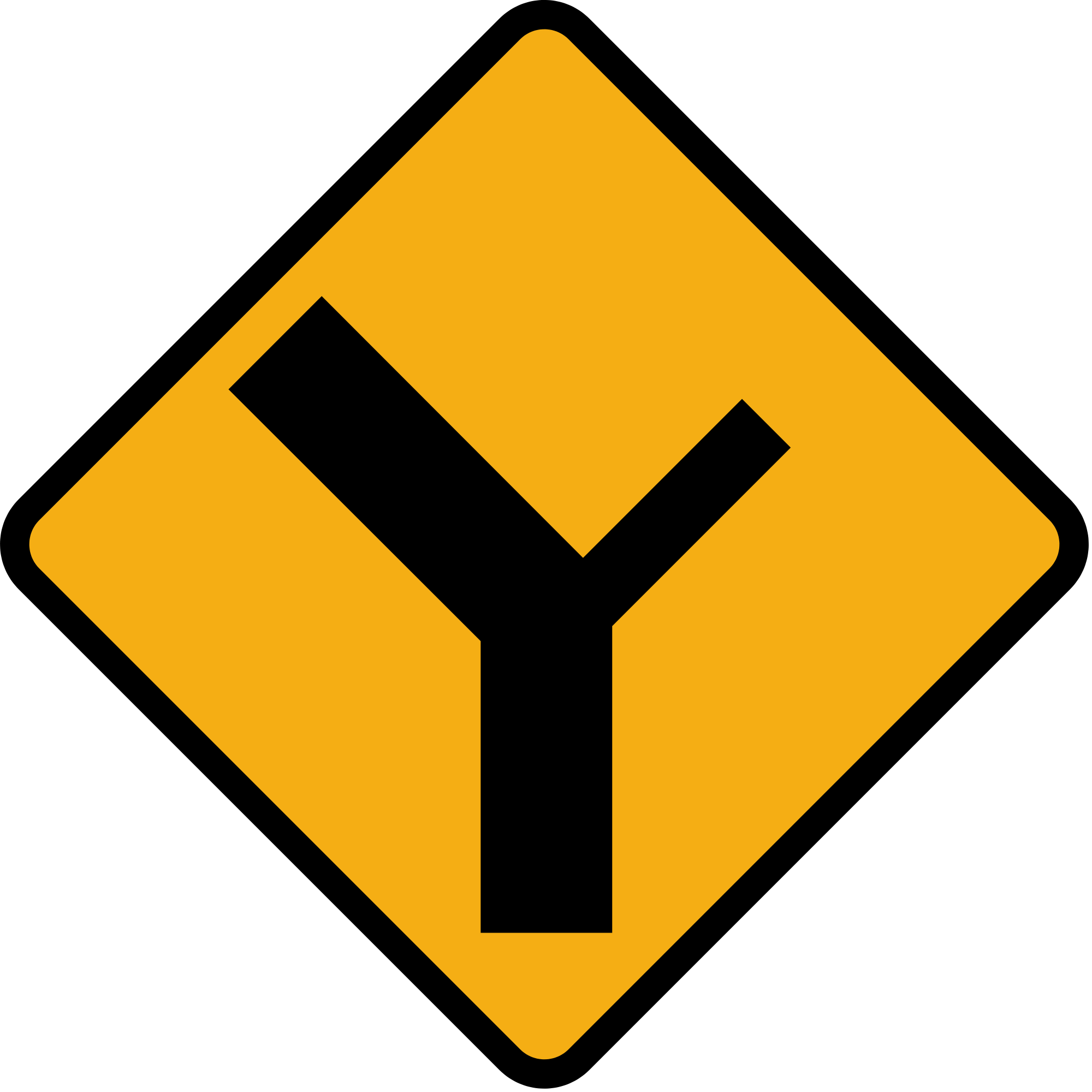 Open - Junction Road Sign (2000x2000), Png Download
