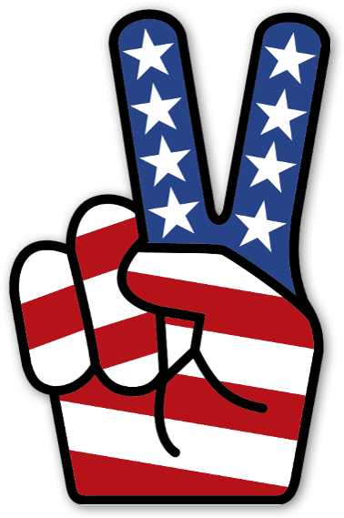 Peace Fingers Sticker (408x600), Png Download