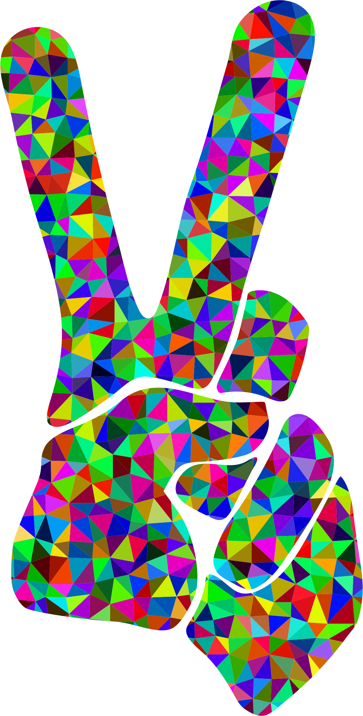This Free Icons Png Design Of Low Poly Prismatic Peace (1180x2326), Png Download