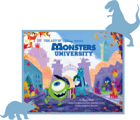 Monster University Art Book (484x415), Png Download